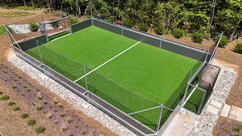 Backyard mini-pitch in Raleigh, North Carolina