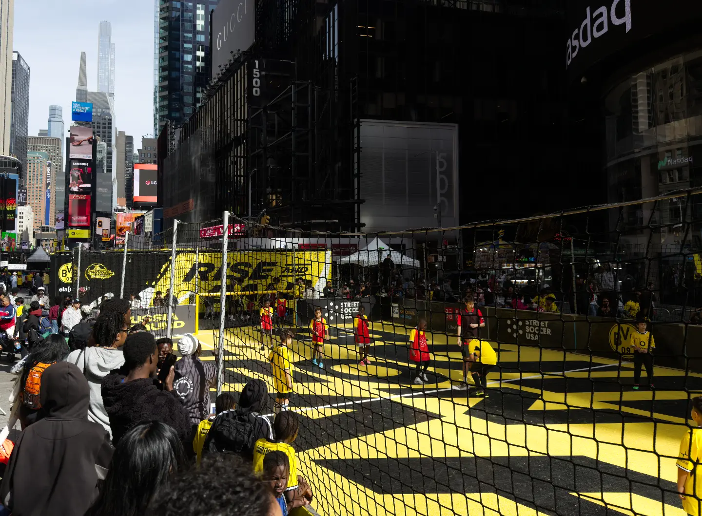 Youth tournament of the BVB World Street Series in Times Square, New York