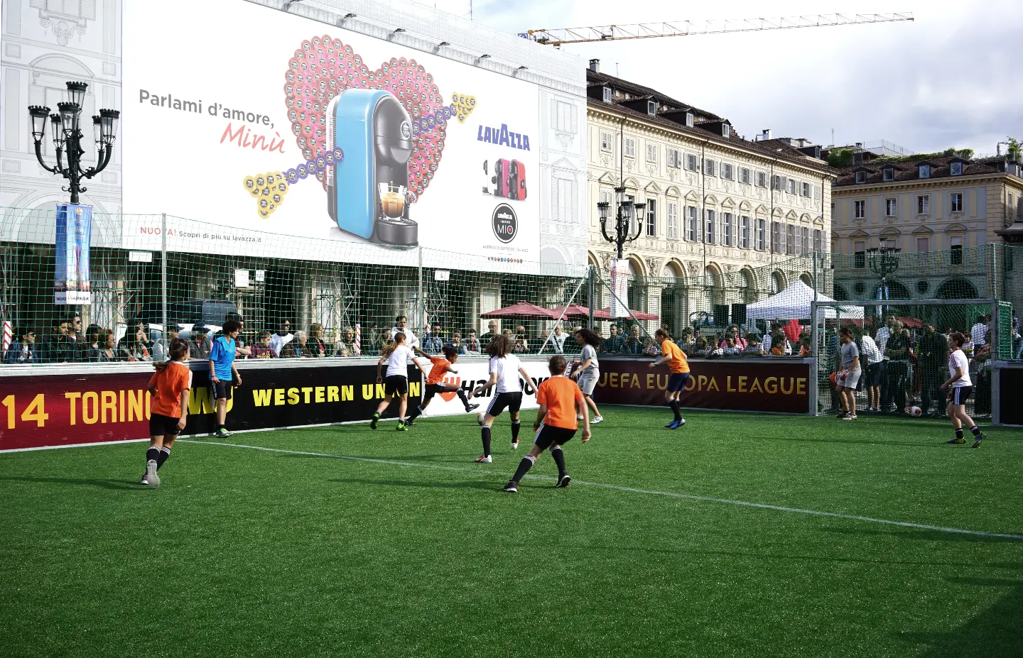 UEFA Europa League Final 2014: Fields on Piazza San Carlo in Turin