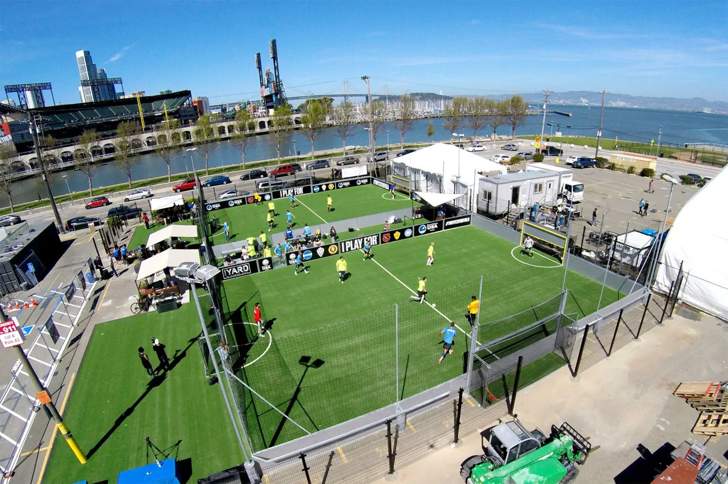 Street soccer court in the USA