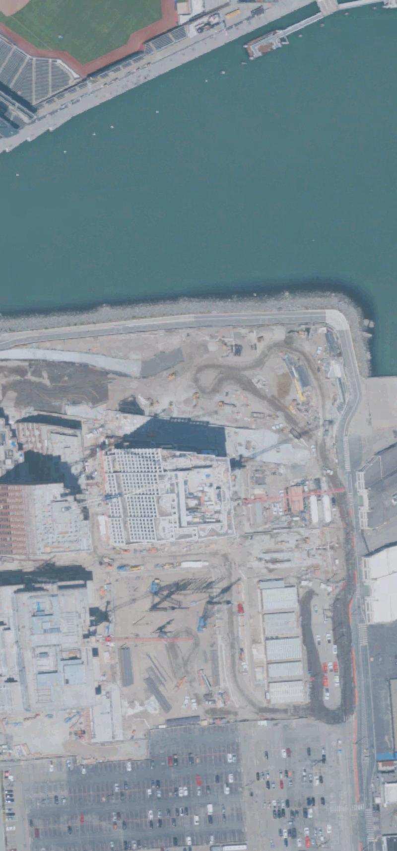 Aerial image: Two Courts and Community Energy in San Francisco