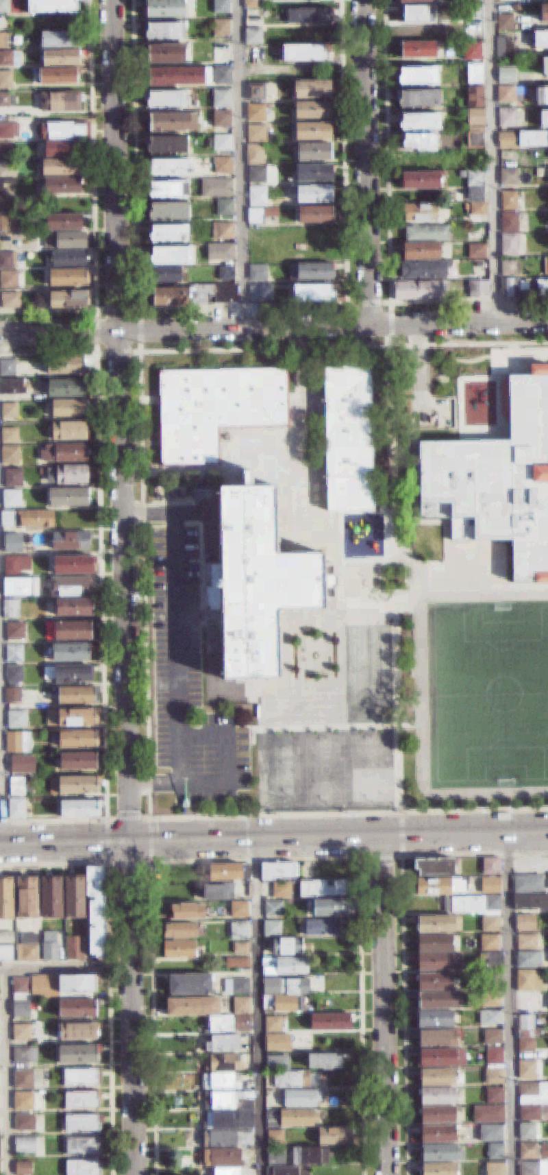 Aerial image: Bringing the Game to Gary Elementary School