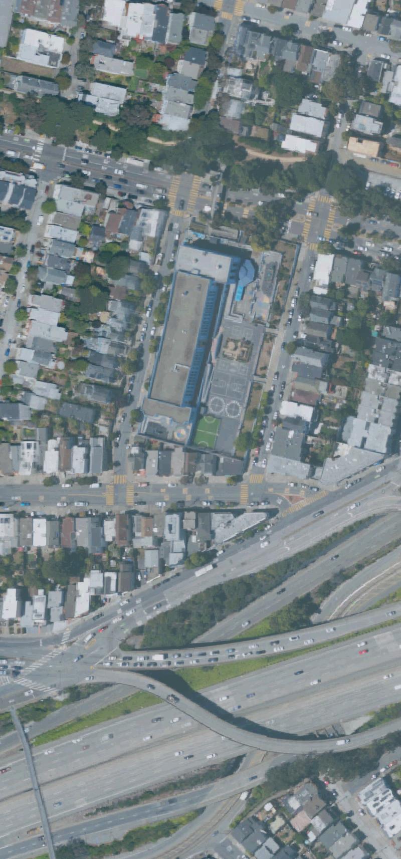 Aerial image: Bringing Soccer to Glen Park School