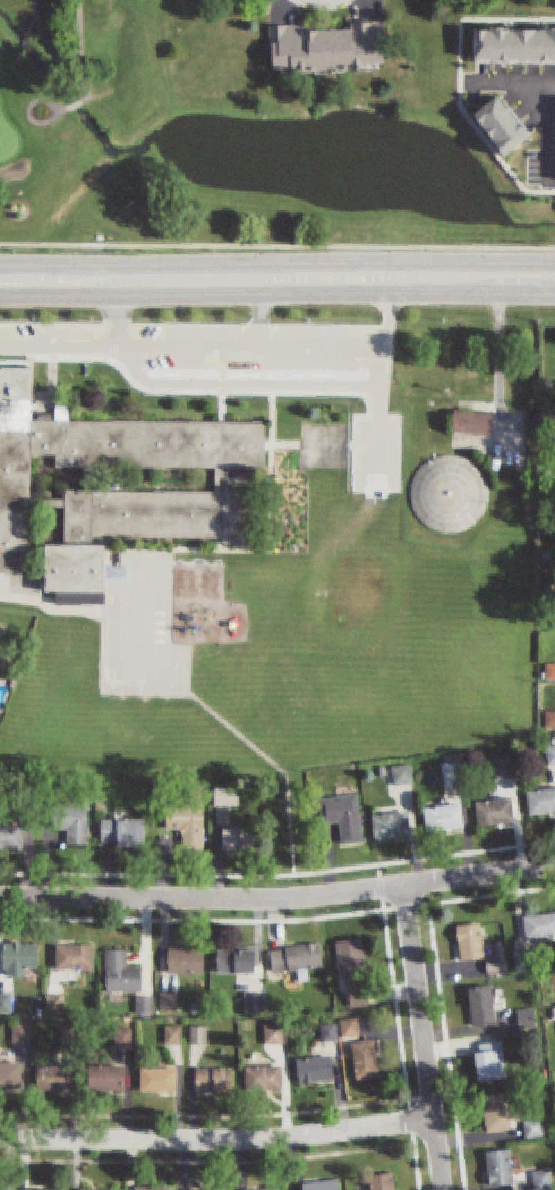 Aerial image: Euclid Elementary School Mini‑Pitch: A Project Built on Community Spirit