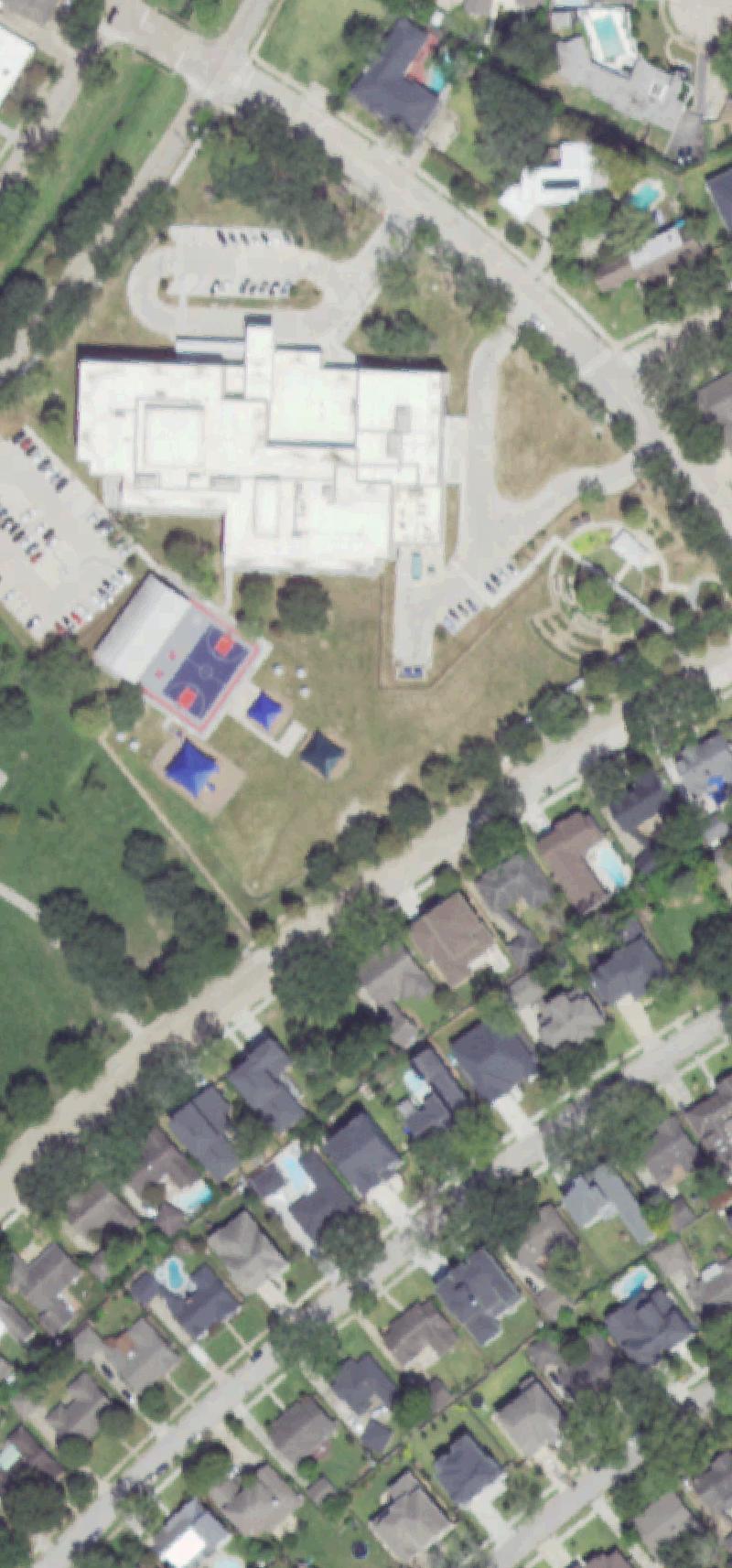 Aerial image: Kolter Elementary School Mini‑Pitch: Neighborhood Access to Play in Houston