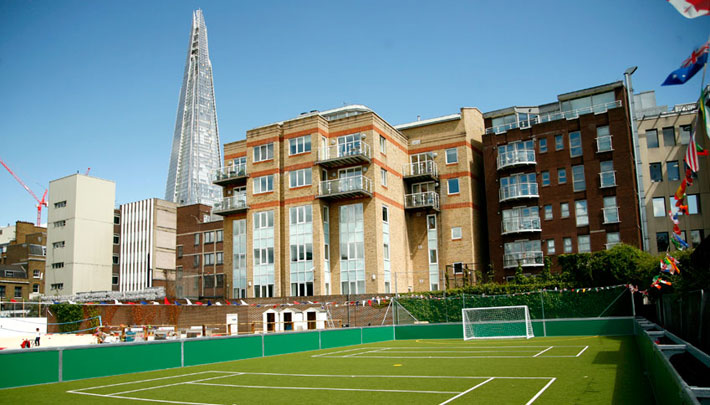 Small sided football at the Shard, London, UK